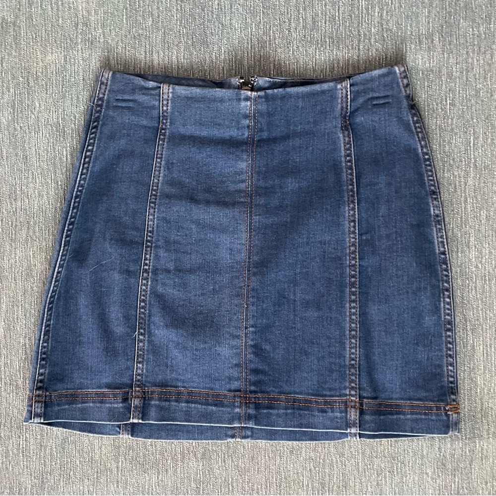 Wild Fable Seamed Stretch Denim Mini Skirt